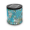 Indoor  Outdoor Solar Mosaic Cylindar - Cool Blue Tones