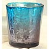 Set of 6 Blue Mercury Glass Votive Holder 2.5 Inches