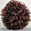 Silk Flower Pomander Ball Cocoa 6 Inch - Organza Ribbon