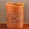 Battery Operated Caramel Colored Candle 3x4 Timer