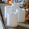 4 Pack 1.75 Inch  White Economy Flameless Votive Candle