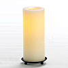 8 Inch Round Unscented Candle Impressions Cream Battery Candle -Timer