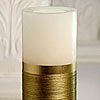 Battery Operated 7 Inch Cream with Gold Ribbing - Timer