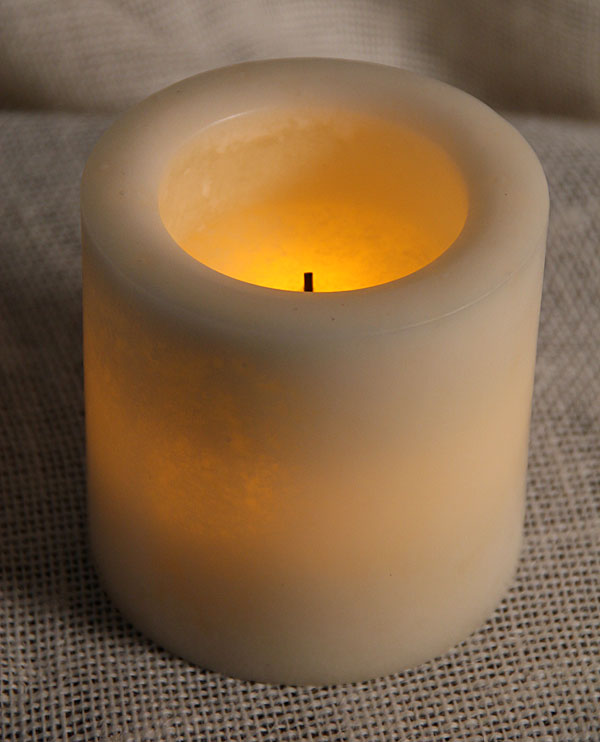 Candle Impressions 4 x 4 Inch Smooth Mottled Flameless Candle Timer