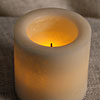 Candle Impressions 4 x 4 Inch Smooth Mottled Flameless Candle - Timer