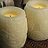 Set of 2 Flameless 4 Inch Hurricanes - Organza Gift Bags