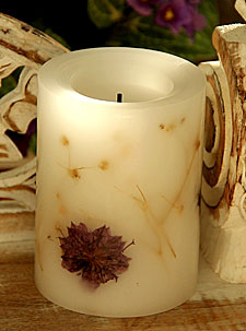 Candle Impressions Battery Operated 4 Inch Round - Dried Lavender ...