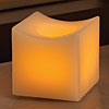 2 Inch Mini Square Cream Color Candle Impressions Votives Set of 2