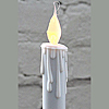Battery Operated 7 In 300 Hour Bright LED Taper - White