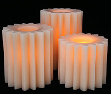 Battery Operated 4, 5 and 6 Inch Starburst Coral Candles