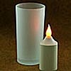 Frosted Glass Votive Holder with 6 Hour Timer Votive