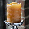 Candle Impressions Rustic 4 Inch Honey Flameless Candle - Programable Timer