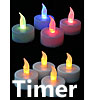 2 in 1 Tealight Set of 4 - Color Changing or Amber  with Timer Feature