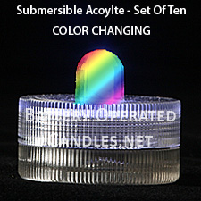 Color Changing Waterproof Tea Light - Box Of 10