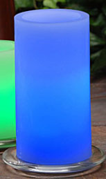 Color Changing 6 Inch White LED Candle - Unscented