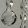 Genuine Lead Crystal  Garland - Cut Ball Pendant 34 Inch
