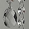 Genuine Lead Crystal  Garland - Ovall Pendant 34 Inch