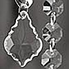 Glass Crystal Faceted Garland - Scallop Pendant 34 Inch