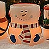 Hand Painted Wax Snowman Tealights Set of 3