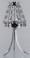 8.5 Inch Acrylic Crystal Beaded Tealight Holder With Stand