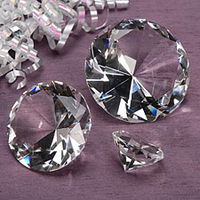 3 Inch Glass Diamond Jewel (Set of 6)