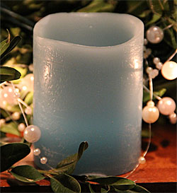 Battery Operated Blue Wax Votives 2 x 2.5