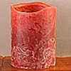 Battery Operated Burgandy Colored Candle 3x4 Timer