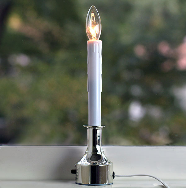 Battery Operated Candles Electric Window Electric Window Candle Adjule Height Silver Finish
