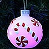 Candy Cane Flameless Color Changing Ornament