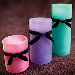 Rose Spa Fresh Scented LED Candle 3 x 6 Inch - additional view