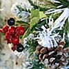 6 Ft Snowy Garland with Berries-Pine Cones-Ice Crystals