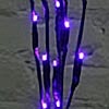 39 In Black Wrapped Branch 20 Purple LED's - Battery
