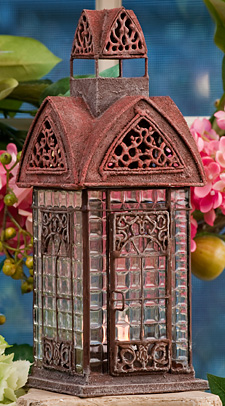 Manchester Metal Lantern With Beveled Glass