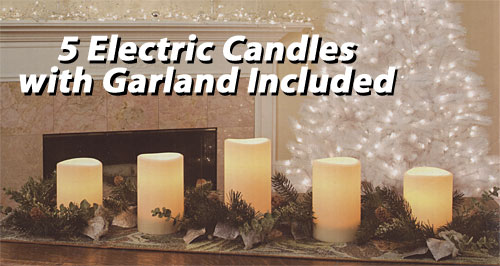 Christmas candles string glow bright