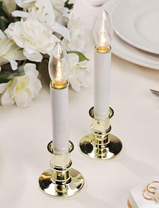 Gold Battery Candle Lamps - Set of 2