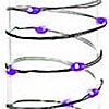 30 Purple LED Mini Lights on Flexible Wire -Timer