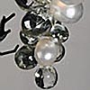 Clear and Frosted  6 Inch Decorative Grape Cluster