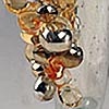 Amber and Gold 6 Inch Decorative Grape Cluster