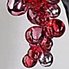 Burgandy and Cherry 6 Inch Decorative Grape Cluster