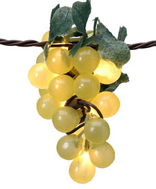 Green Grape String Lights With 5 Clusters
