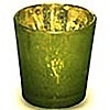 Green Mercury Glass Votive Holder 2.5 Inches Set of 6