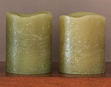 Battery Operated Sage Green Wax Votives 2 x 2.5 Set-2