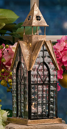 Hampton Metal Lantern With Beveled Glass