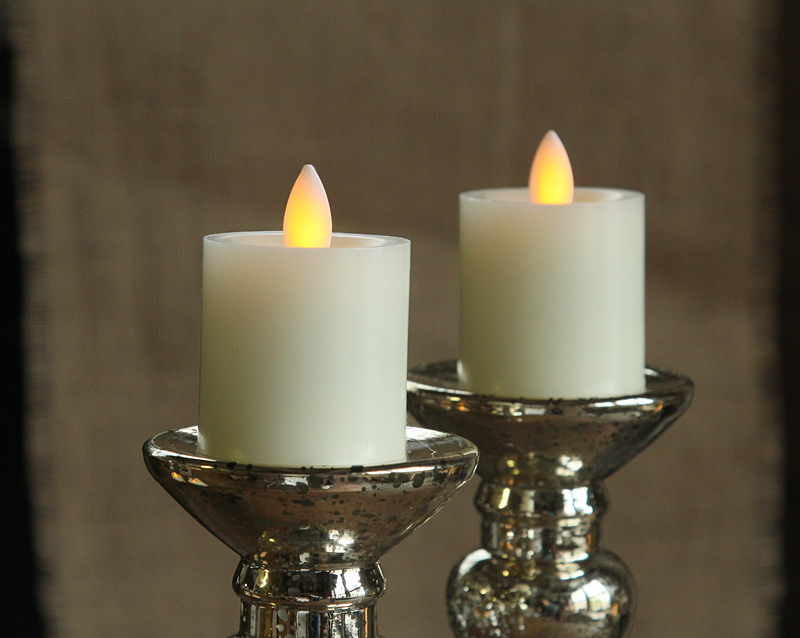 Candle Impressions iFlicker LED Mini Wax Pillars Set of 2 Buy Now