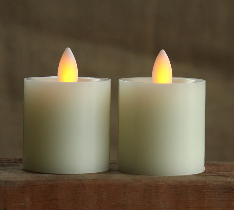 Candle Impressions iFlicker LED Mini Wax Pillars Set of 2 Buy Now