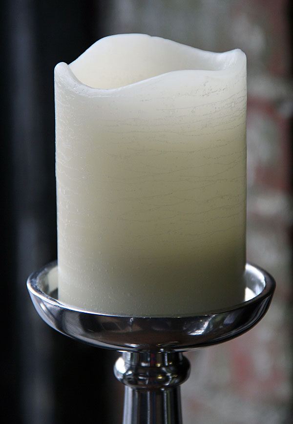 Candle Impressions Rustic 4 Inch Ivory Flameless Candle Programable