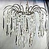 Crystal Acrylic Large Clear Gem  Hanging Chandelier