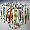 Crystal Acrylic Large Gem Hanging Chandelier -  Multi Color