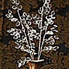 29 Inch Acryic Leaf Spray  - Silver Stem 63 Crystal Leafs