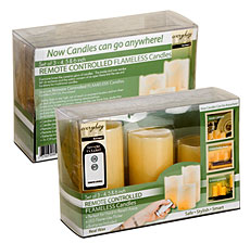Set of 3 Remote Controlled LED Candles 4 - 5 - 6 Inch - additional view